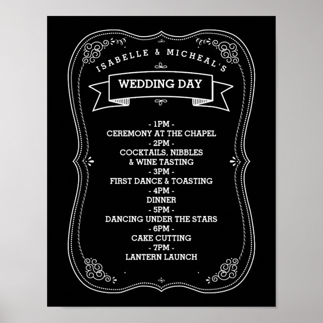 Vintager Tag der Hochzeit Poster (Vorne)