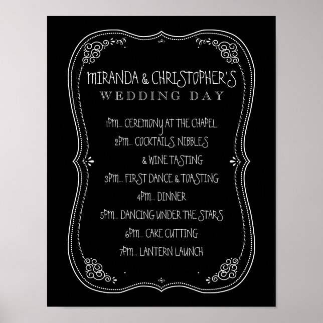 Vintager Tag der Hochzeit Poster (Vorne)