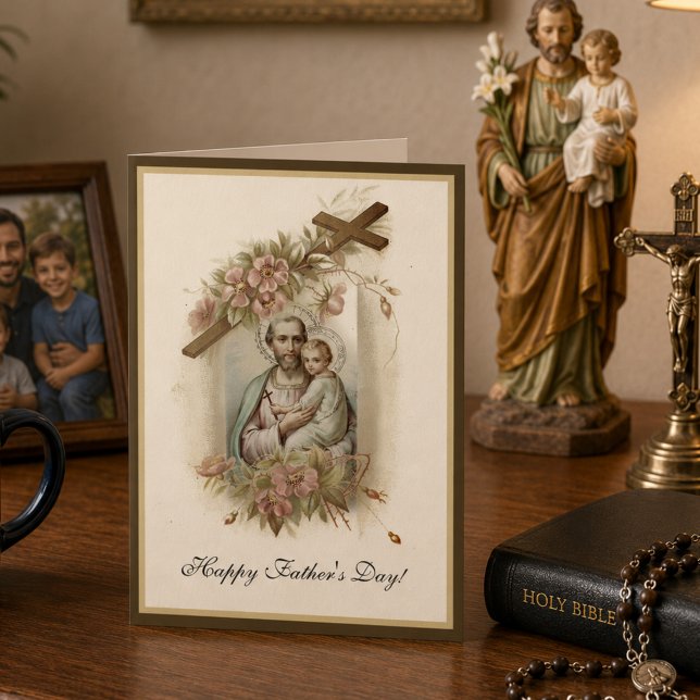 Vintager Tag des religiösen Vaters Karte (Von Creator hochgeladen)