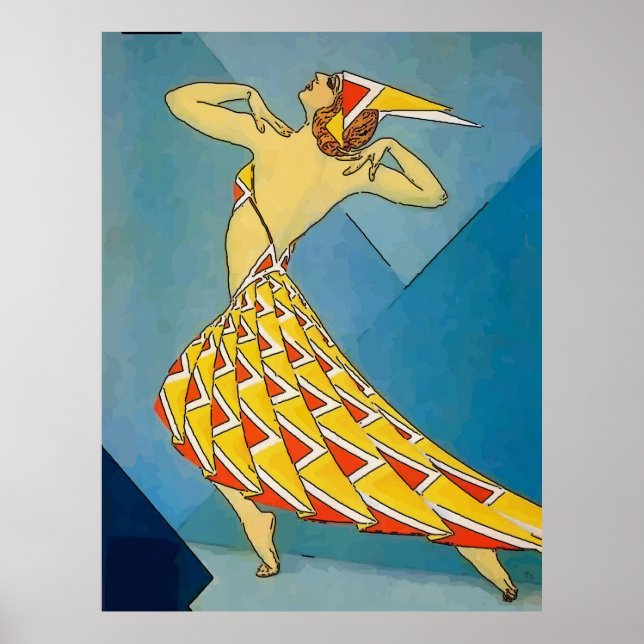Vintager Tänzer Poster (Vorne)