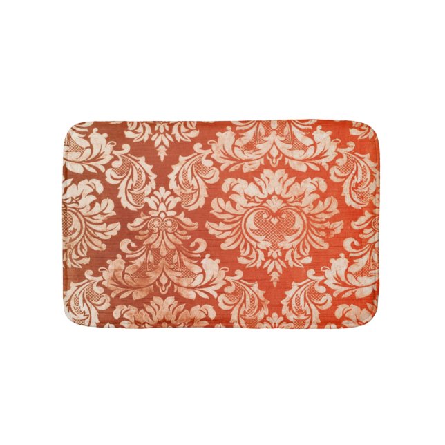 Vintager Tapetenmit blumenhintergrund Badematte (Vorderseite)