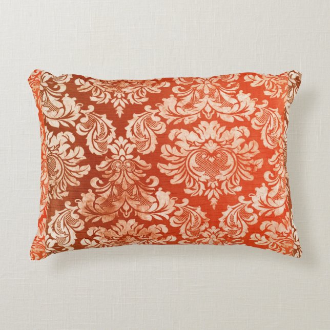 Vintager Tapetenmit blumenhintergrund Dekokissen (Vorderseite)