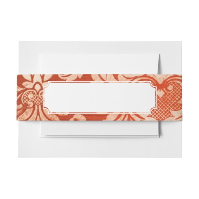 Vintager Tapetenmit blumenhintergrund Einladungsbanderole (Vorderseite Beispiel)