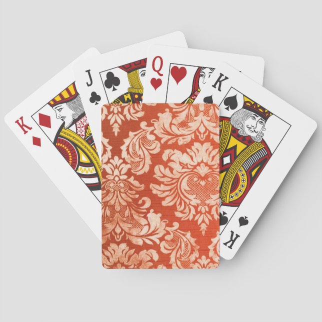 Vintager Tapetenmit blumenhintergrund Spielkarten (Rückseite)