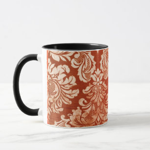Vintager Tapetenmit blumenhintergrund Tasse