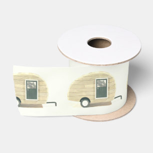 Vintager Teardrop-Anhänger Sinti und Roma Caravan Satinband