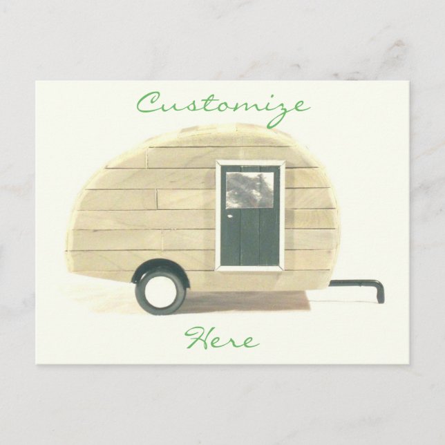 Vintager Teardrop-Anhänger Sinti und Roma Postkarte (Vorderseite)