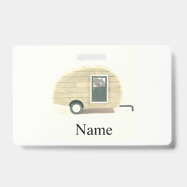 Vintager Teardrop-Camper Ausweis (Vorderseite)
