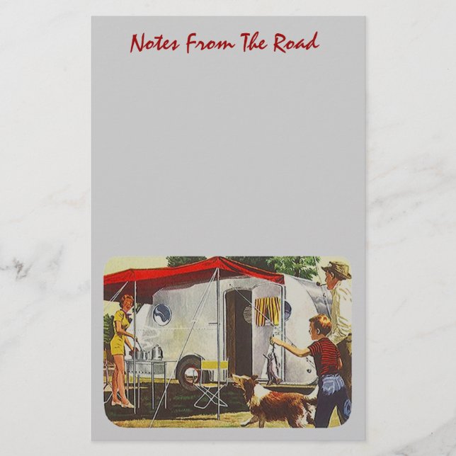 Vintager Teardrop eingemachtes Briefpapier (Vorderseite)