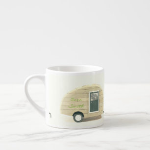 Vintager Teardropanhänger-Sinti und Romawohnwagen Espressotasse