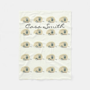 Vintager Teardropanhänger-Sinti und Romawohnwagen Fleecedecke