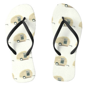 Vintager Teardropanhänger-Sinti und Romawohnwagen Flip Flops