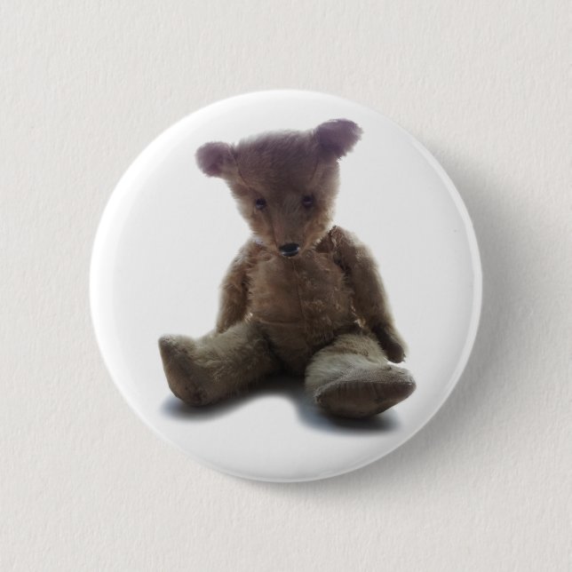 Vintager Teddy-Bär Button (Vorderseite)