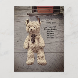 Vintager Teddy Bären-Symbolismus Zitat Niedlich Postkarte