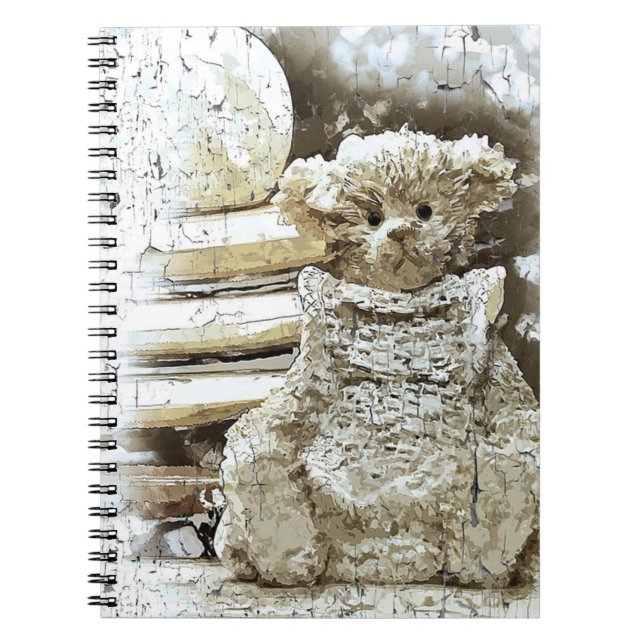 Vintager Teddybär und Bücher (Vorderseite)