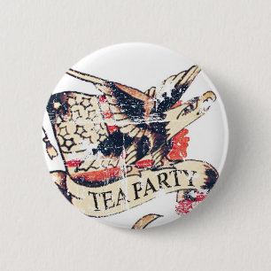 Vintager Tee-Party-Knopf Button
