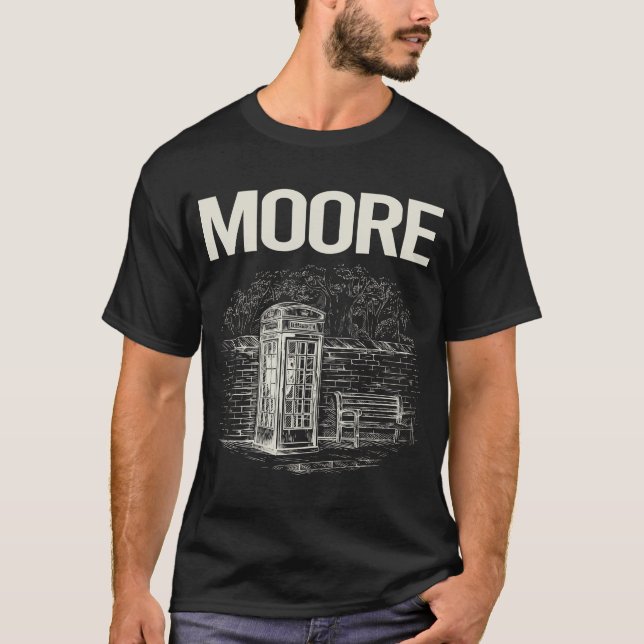 Vintager Telefonkabine Moore T-Shirt (Vorderseite)