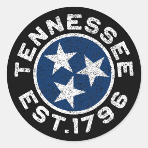 Vintager Tennessee Runder Aufkleber