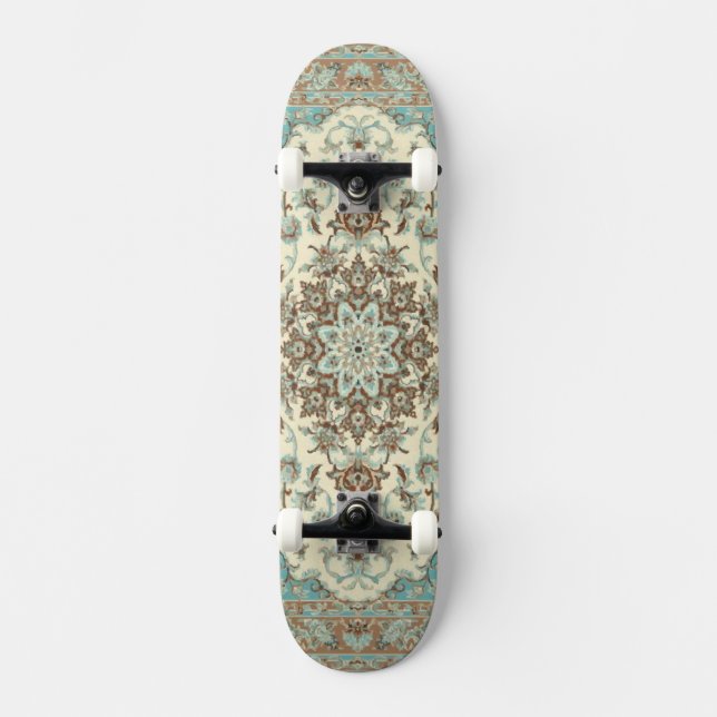 Vintager Teppich 8 - Skateboard (Vorderseite)