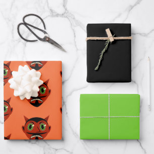 Vintager Teufel Geschenkpapier Set