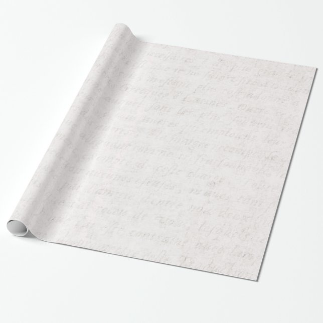 Vintager Text - französisches Hintergrundpapier Geschenkpapier (Ungerollt)