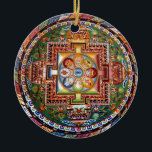 Vintager tibetanischer Tantric BuddhismusMandala Keramikornament<br><div class="desc">Vintager tibetanischer Tantric Buddhismusmandala-Entwurf. Macht ein schönes,  bedeutungsvolles,  glückseliges Geschenk für Buddhisten.</div>