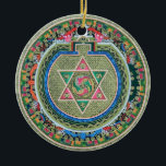 Vintager tibetanischer Tantric BuddhismusMandala Keramikornament<br><div class="desc">Vintager tibetanischer Tantric Buddhismusmandala-Entwurf. Macht ein schönes, bedeutungsvolles, glückseliges Geschenk für Buddhisten.</div>