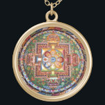 Vintager tibetanischer Tantric BuddhismusMandala Vergoldete Kette<br><div class="desc">Vintager tibetanischer Tantric Buddhismusmandala-Entwurf. Macht ein schönes,  bedeutungsvolles,  glückseliges Geschenk für Buddhisten.</div>
