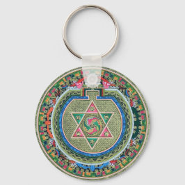 Vintager tibetischer tantrischer Buddhismus Mandal Schlüsselanhänger