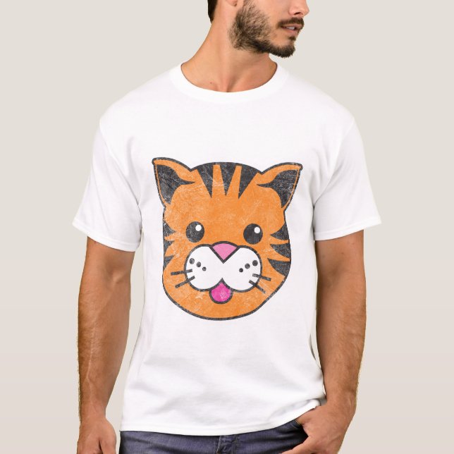 Vintager Tiger T-Shirt (Vorderseite)