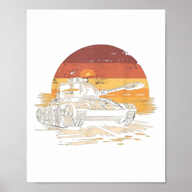 Vintager Tiger Tank Weltkrieg II Poster (Vorne)