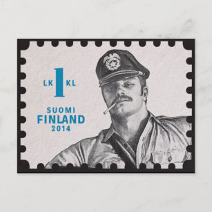 Vintager Tom von Finnland Porto Briefmarke Postkarte