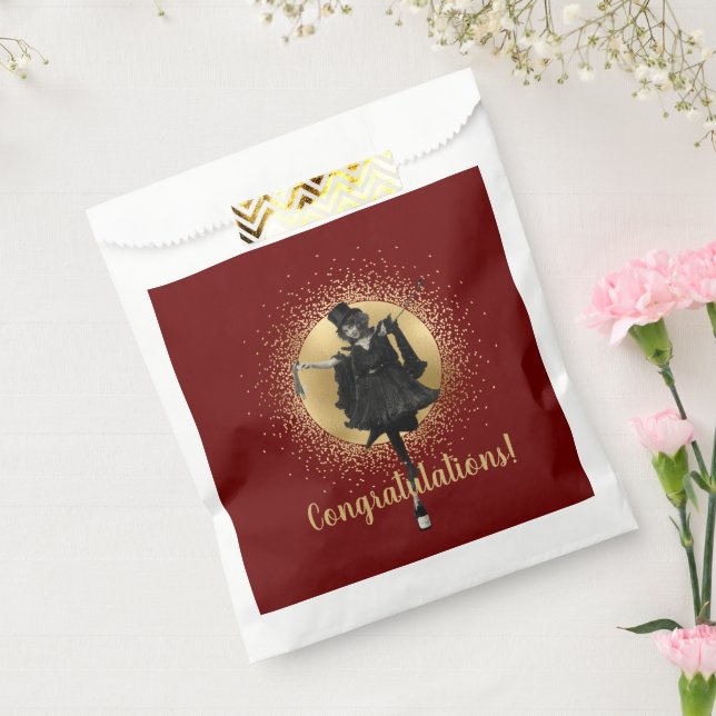Vintager Top Hat Dancer Glückwunsch Geschenktütchen (Versiegelt)