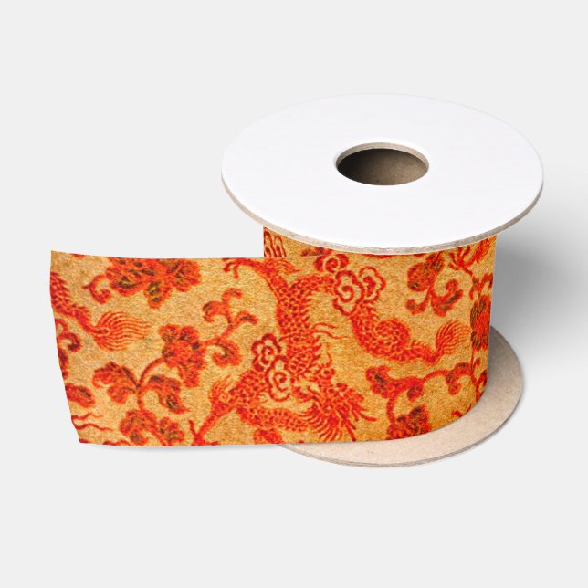Vintager traditioneller japanisches Papier-Druck Satinband (Spule)