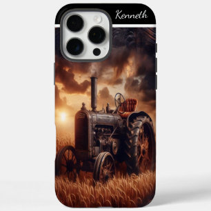 Vintager Traktor in goldener Stunde iPhone 16 Pro Max Hülle