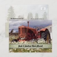 Vintager Traktor Neue Adressenpostkarten