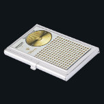 Vintager Transistor-Radio Visitenkarten Etui<br><div class="desc">Vintager Transistor-Radio im noblen Weiß und in der Goldfarbe</div>