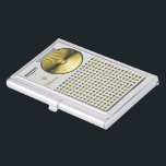 Vintager Transistor-Radio Visitenkarten Etui<br><div class="desc">Vintager Transistor-Radio im noblen Weiß und in der Goldfarbe</div>