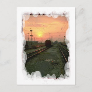 Vintager Transport - bis zum Sonnenuntergang Postkarte