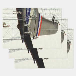 Vintager Transport, Flugzeugwartung Geschenkpapier Set