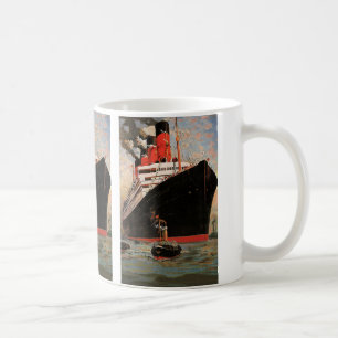 Vintager Transport, Kreuzfahrtschiff Schlepper Kaffeetasse