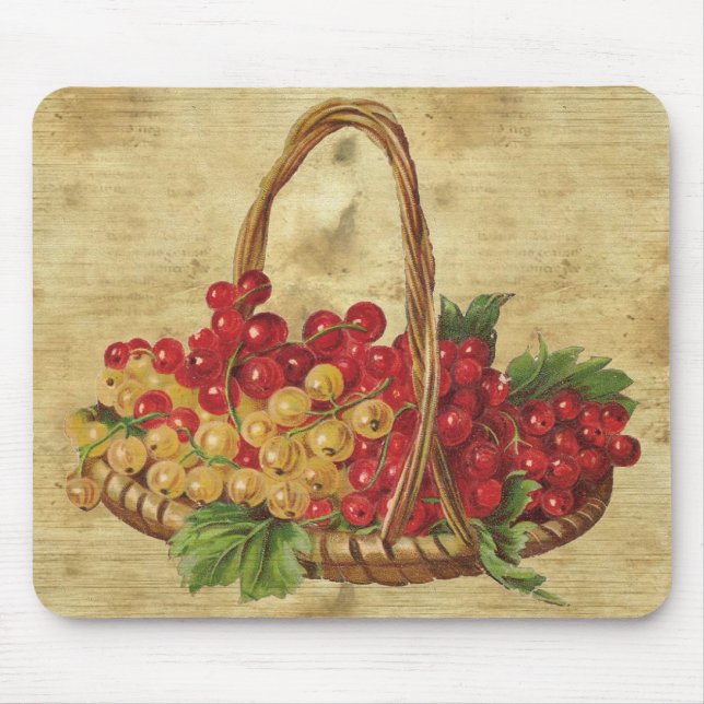 Vintager Traubenkorb Mousepad (Vorne)