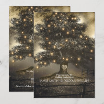 Vintager Tree & Night Lights Hochzeitsempfang