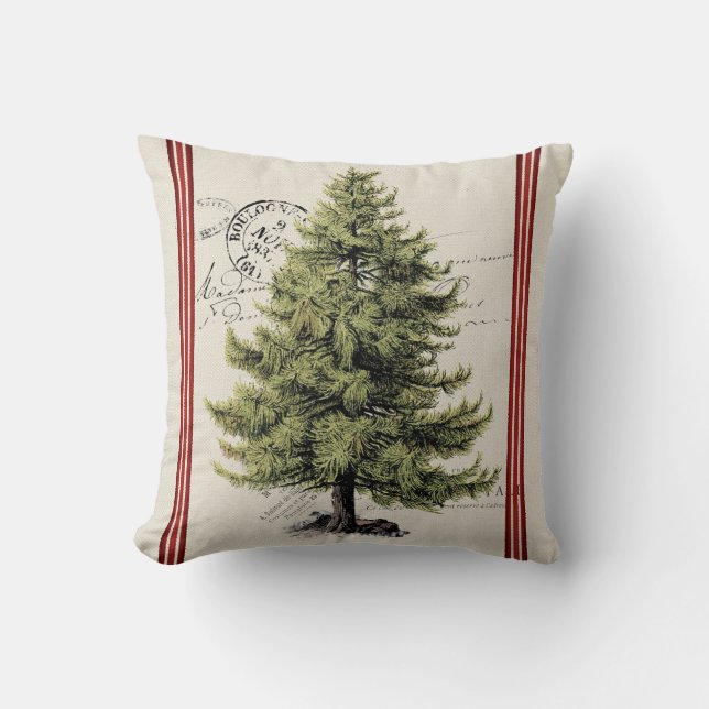 Vintager Treppenstreifen Holiday Kissen (Vorderseite)