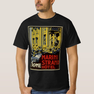 Vintager Trevi-Brunnen, Marini Strand Hotel, Rom T-Shirt