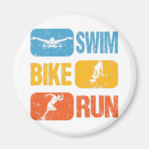 Vintager Triathlon - Swim Bike Run Magnet