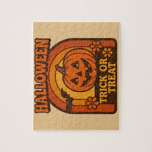 Vintager Trick oder Treat Halloween der 70er Jahre (Vertikal)