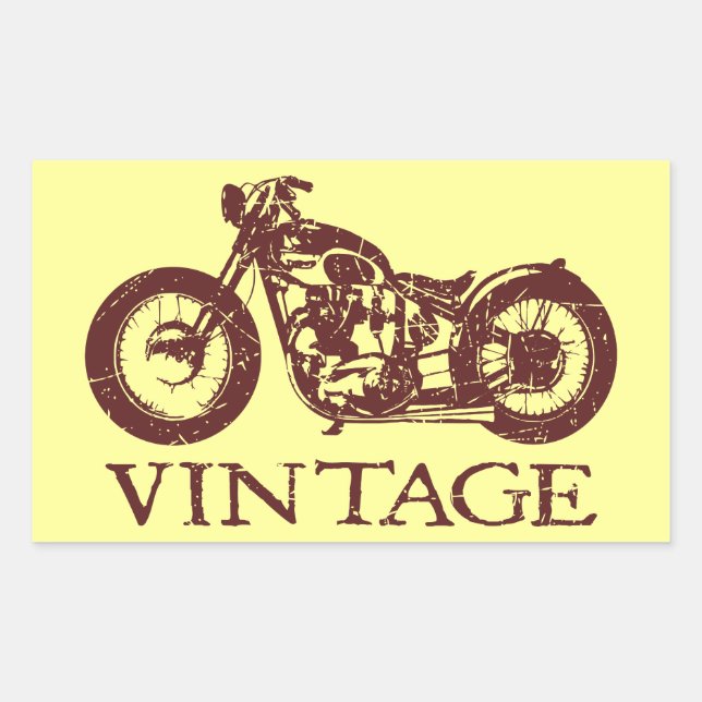 Vintager Triumph Rechteckiger Aufkleber (Vorderseite)