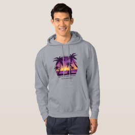 Vintager Tropical Beach Sommer Sonnenuntergang Pal Hoodie