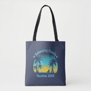 Vintager Tropical Beach Sommer Sonnenuntergang Pal Tasche